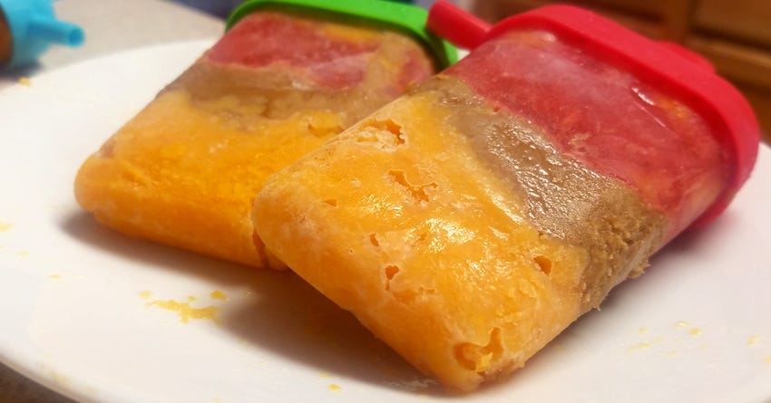 Peanut Butter & Jelly Pupsicles