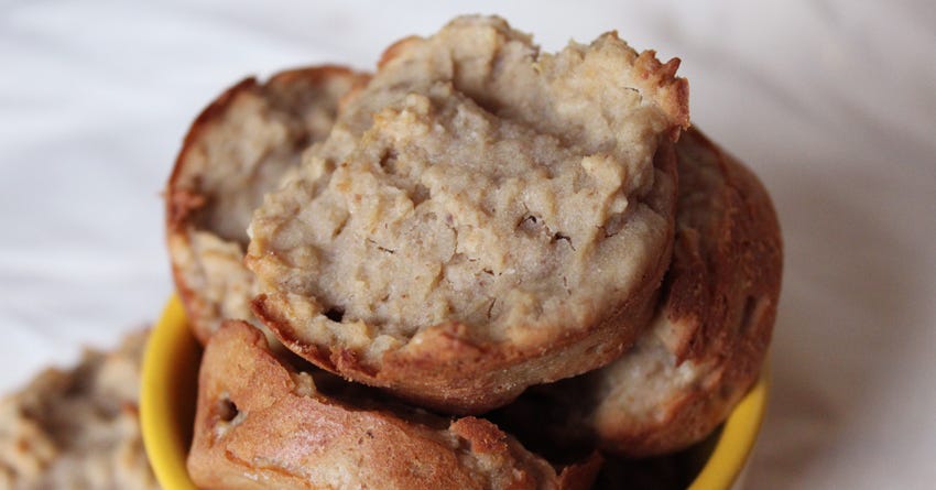 Peanut Butter and Banana Gluten Free Muffins