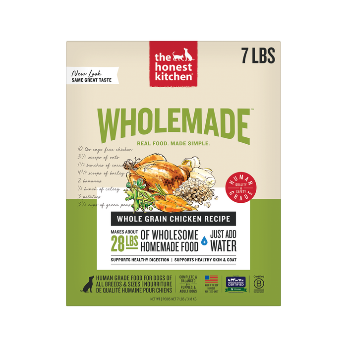 Wholemade Dehydrated Dog Food from The Honest Kitchen Whole Grain Chicken Recipe