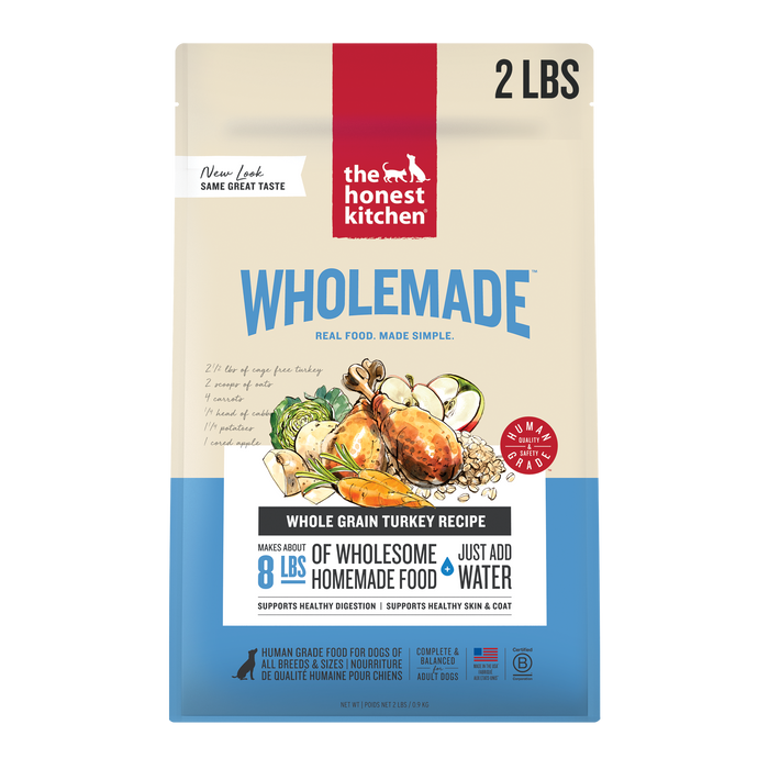 Wholemade Dehydrated Dog Food Whole Grain Turkey Recipe from The Honest Kitchen