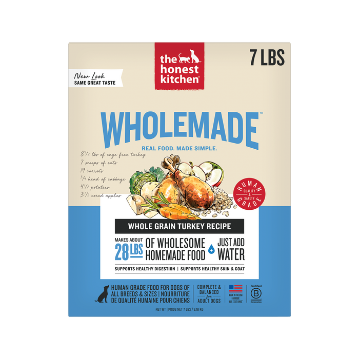 Wholemade Dehydrated Dog Food Whole Grain Turkey Recipe from The Honest Kitchen