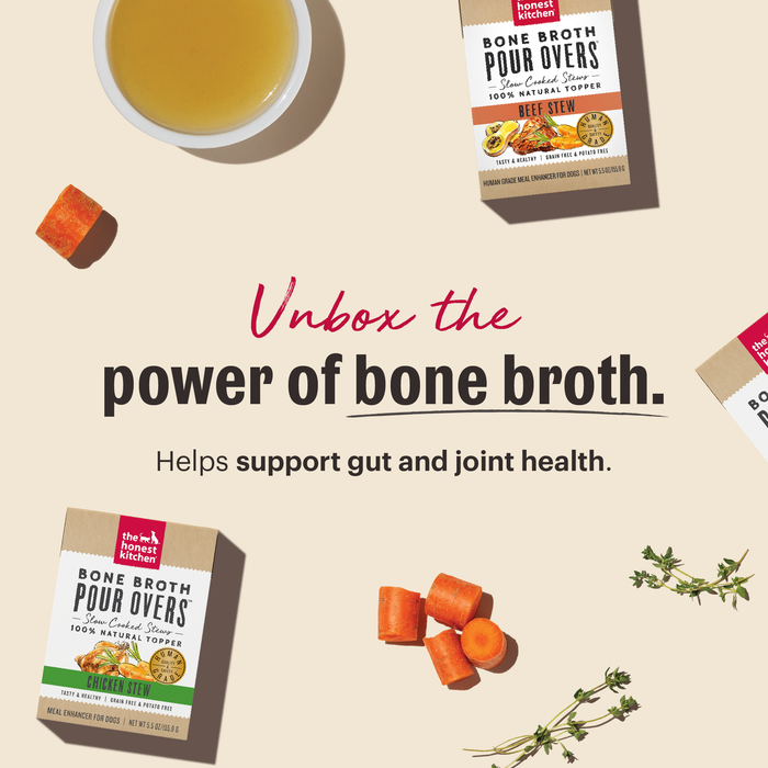 Bone Broth Pour Overs Dog Food Toppers from The Honest Kithcen
