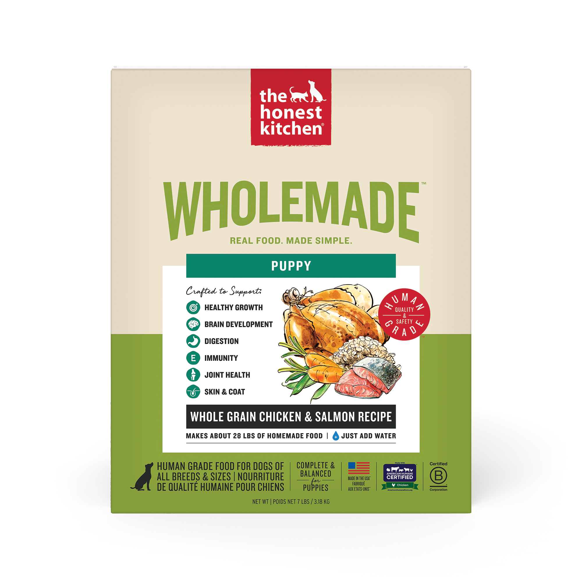 Wholemade Whole Grain Chicken & Salmon Dehydrated Puppy Dog Food