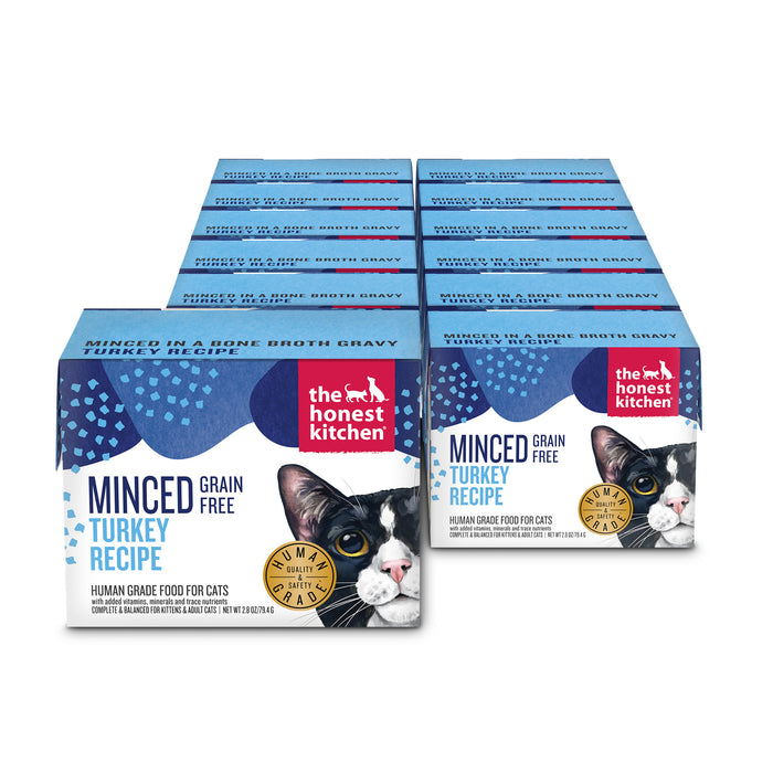 Minced Turkey in Bone Broth Gravy ::2.8-oz-x-12