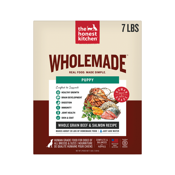 Wholemade Whole Grain Beef & Salmon Dehydrated Puppy Dog Food