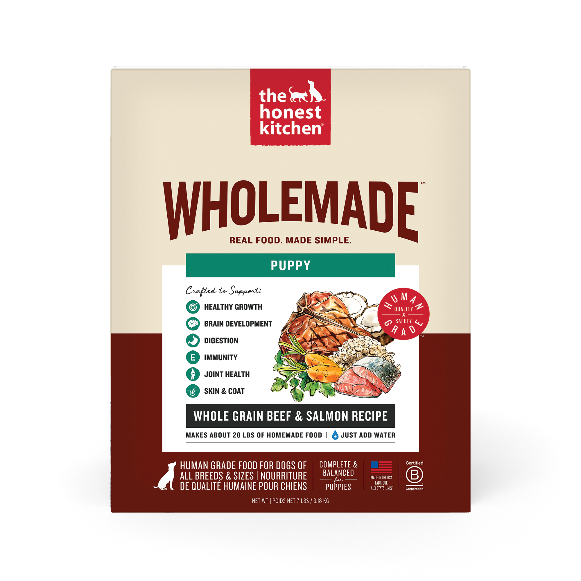 Wholemade Whole Grain Beef & Salmon Dehydrated Puppy Dog Food