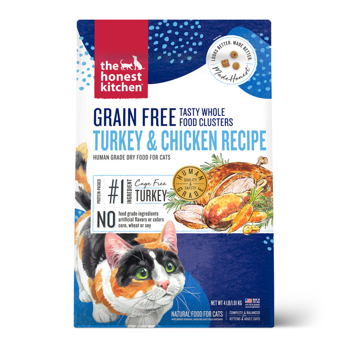 Turkey & Chicken Whole Food Clusters Dry Cat Food from The Honest Kitchen