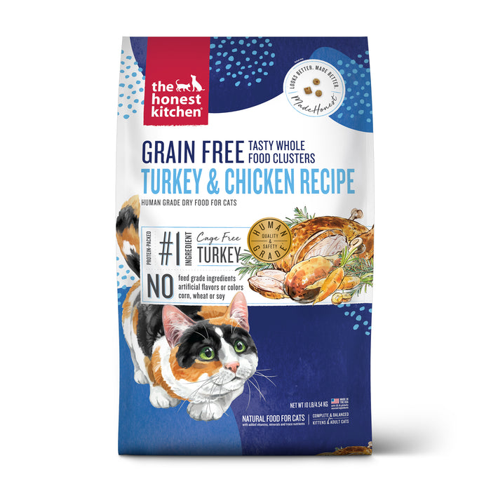 Turkey & Chicken Whole Food Clusters Dry Cat Food from The Honest Kitchen