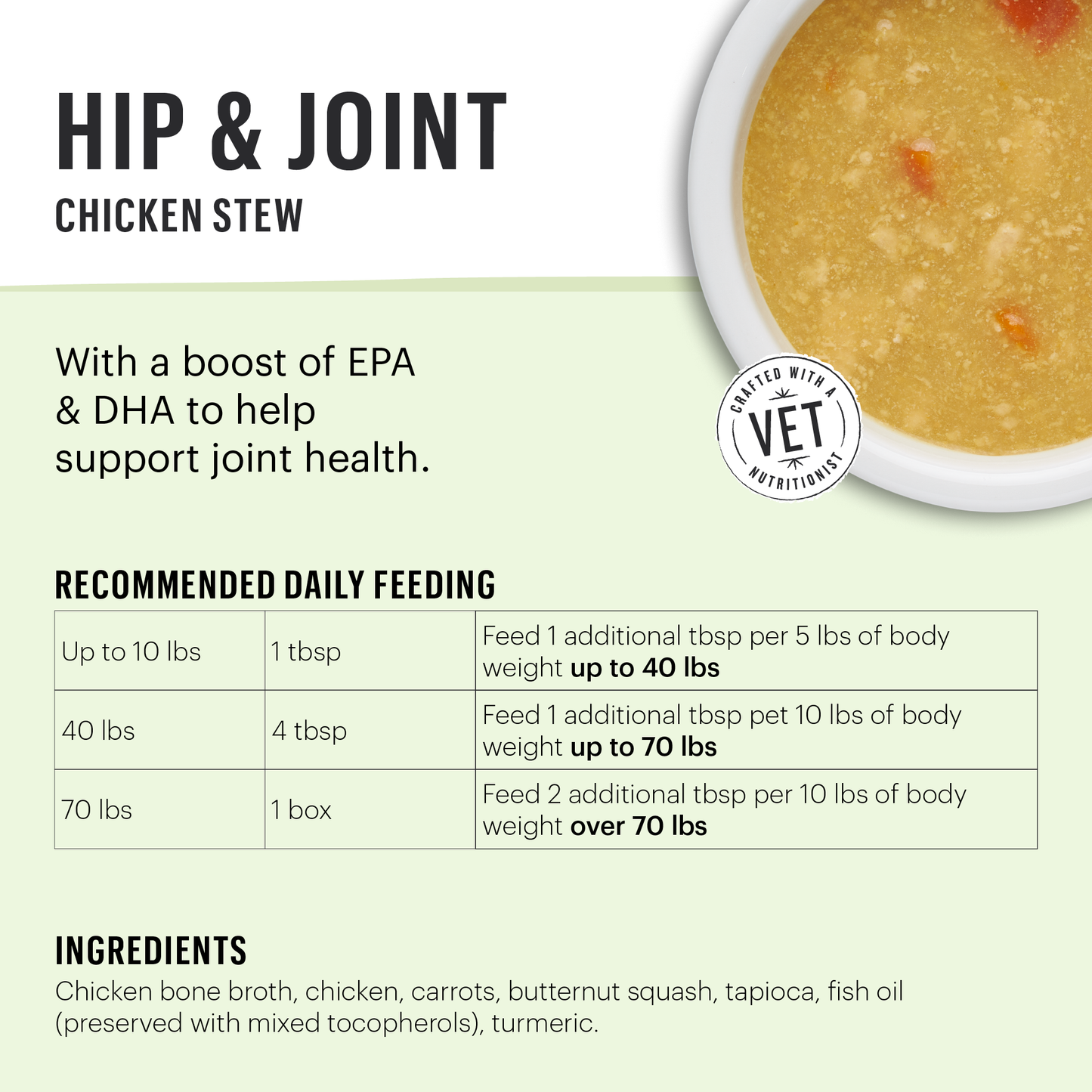 Functional Pour Overs:  Hip & Joint -  Chicken Stew
