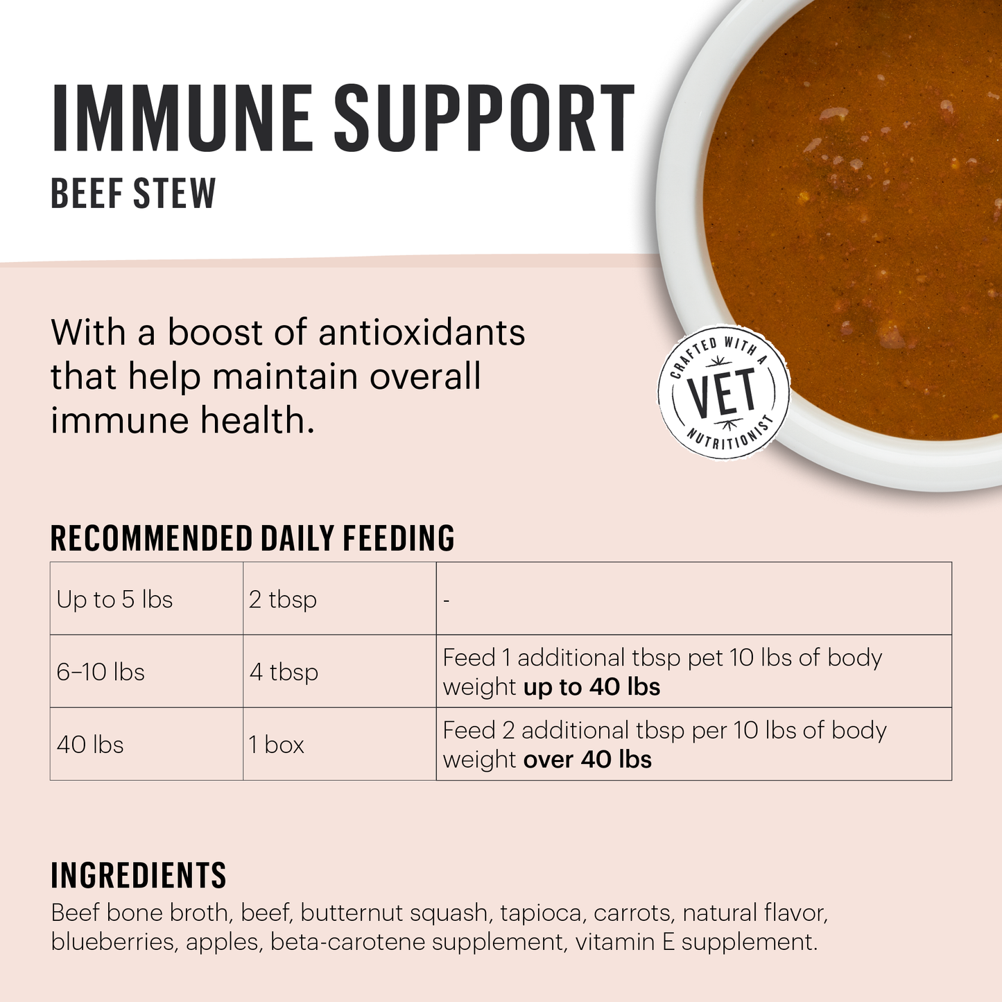 Functional Pour Overs:  Immune Support - Beef Stew