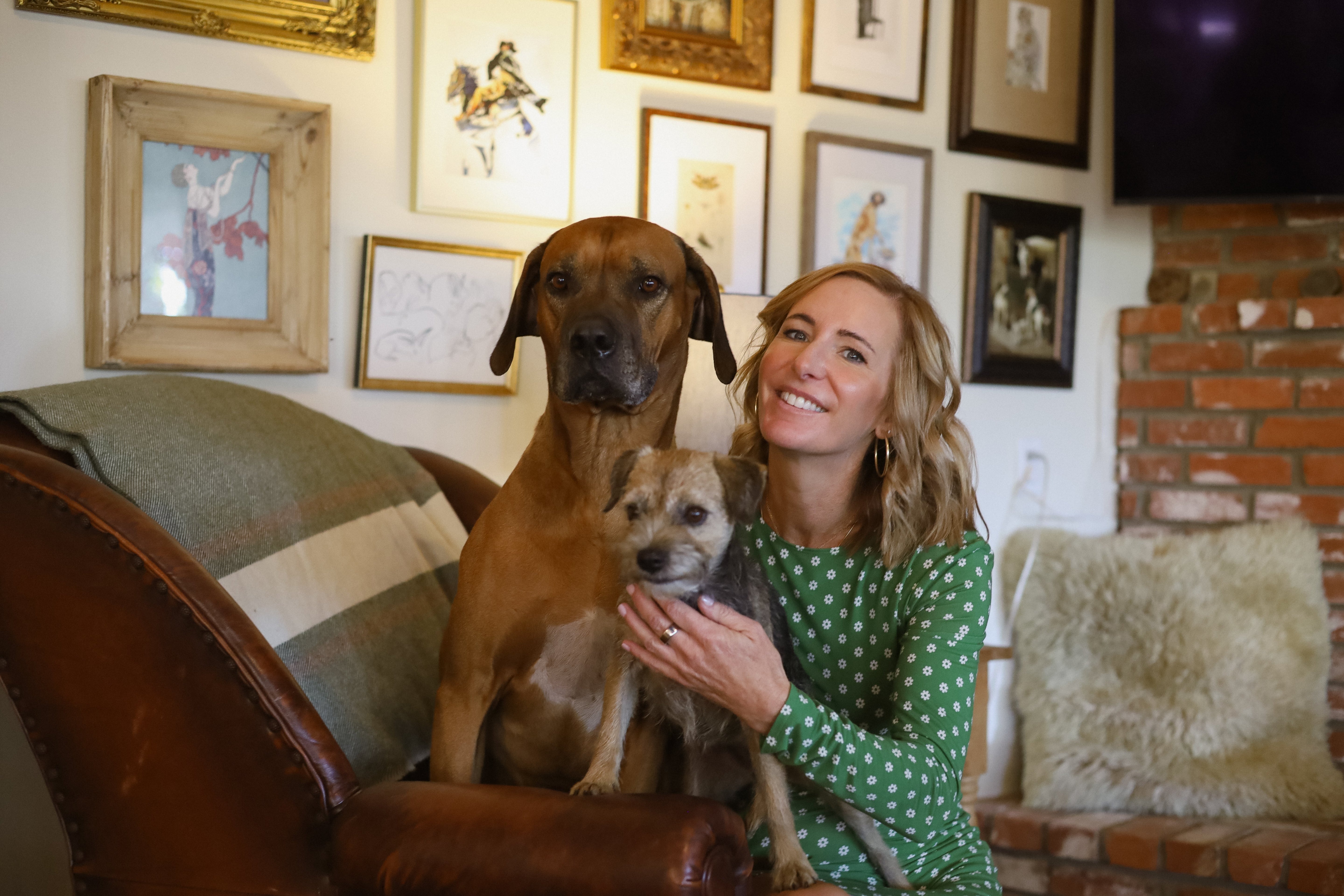 Lucy Postins with Dogs