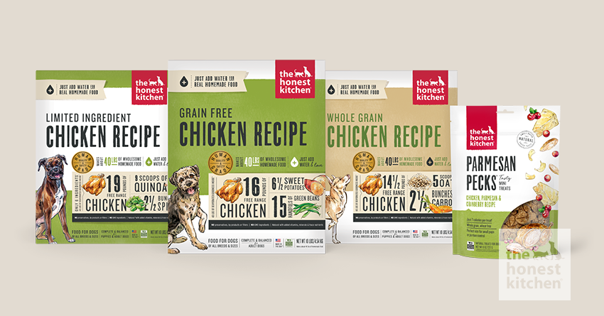The Honest Kitchen's GAP Certified Recipes: Dehydrated Limited Ingredient Chicken Dog Food, Dehydrated Grain Free Chicken Dog Food, Dehydrated Whole Grain Chicken Dog Food, Chicken Parmesan Pecks Dog Training Treats