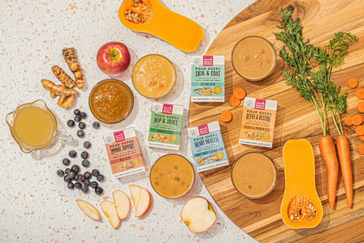 pour overs on a countertop with superfood ingredients 