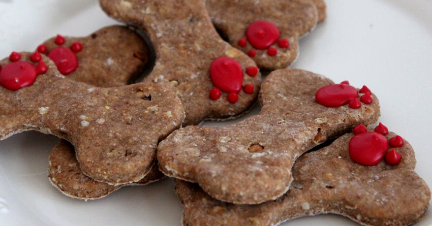 Peanut Butter and Strawberry Jam Dog Treats