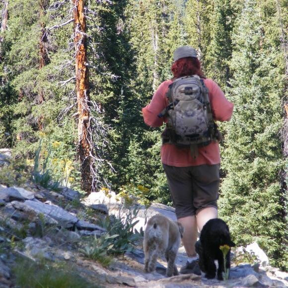 Hiking with the girls a few years ago.