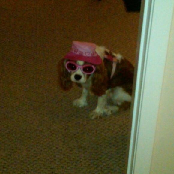 Jasmine getting ready for the beach!