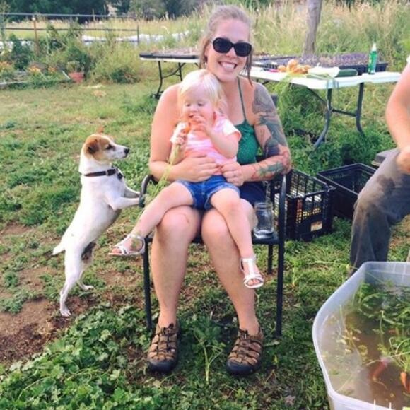 Loving his farm life, and kids!