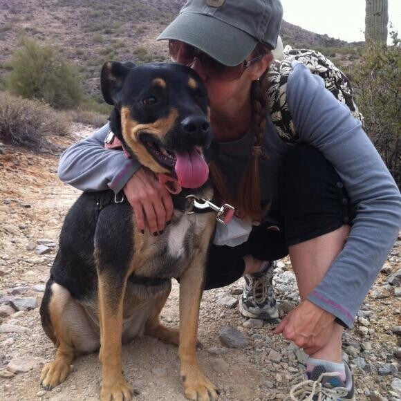 ... my baby ... nWe went for 6 miles hiking (she LOVES) with 2 of our friends.