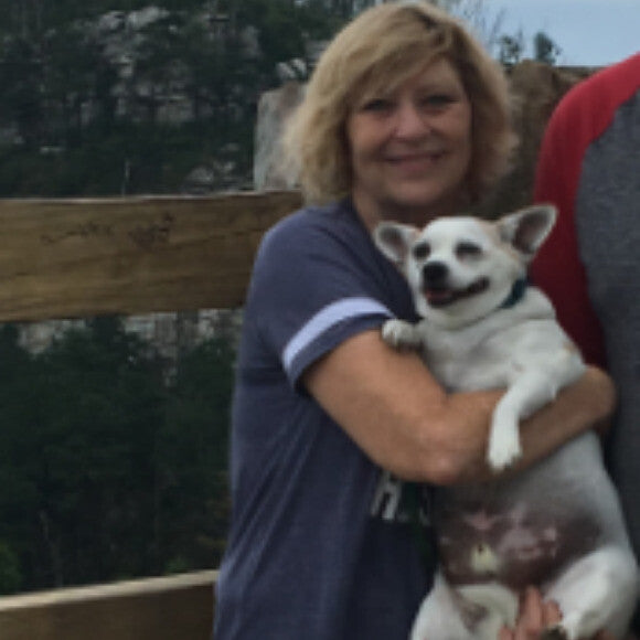 Me and Paco at the top of Pilot Mountain!