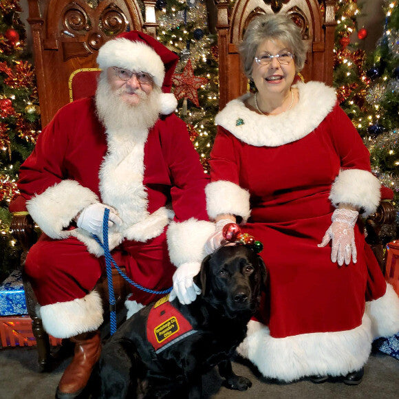 Hanging with Santa and Mrs. Claus at a local toy drive for hospitalized children