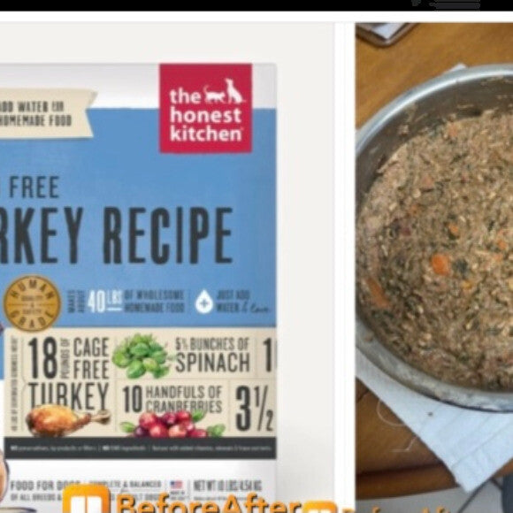 Easy to use dehydrated food