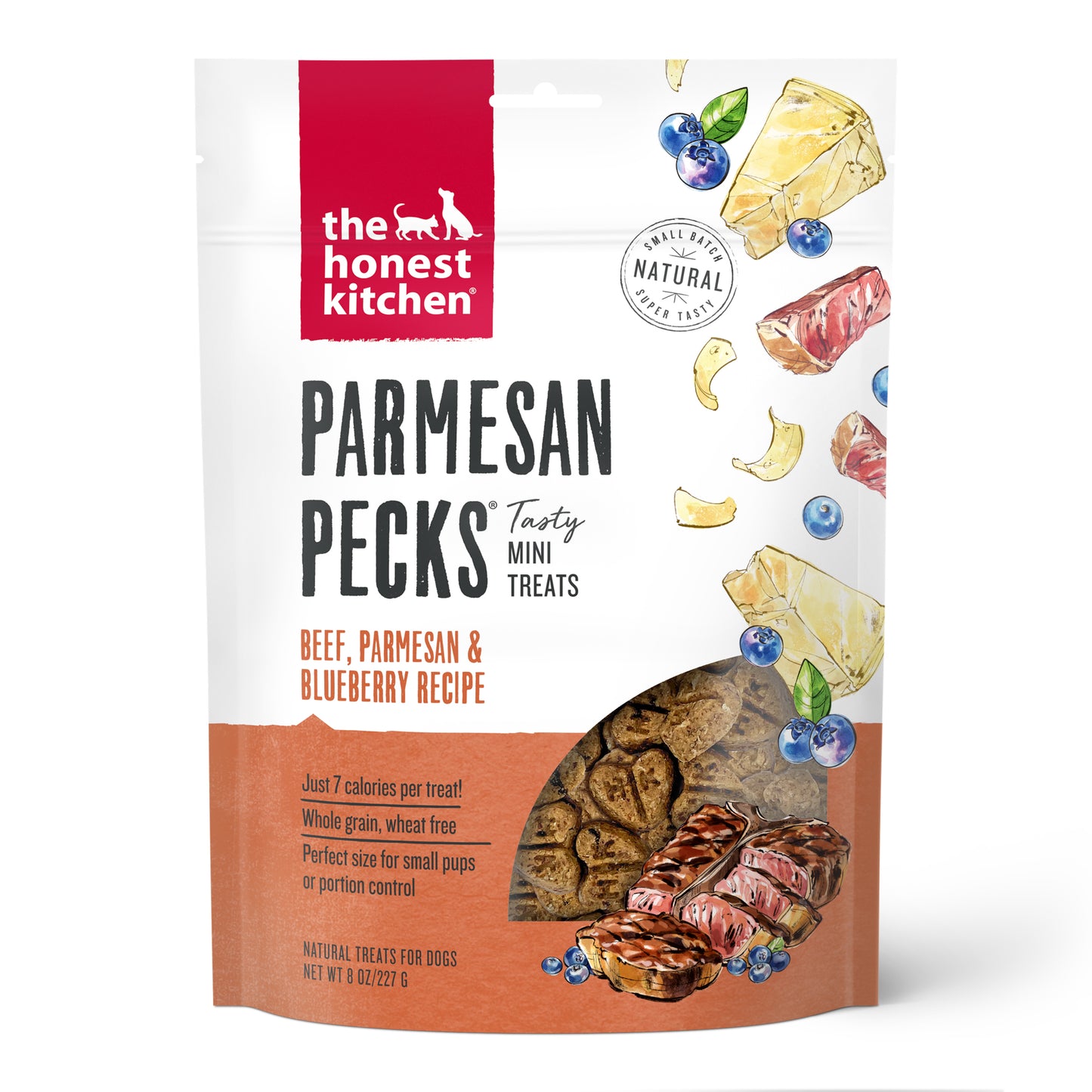 Parmesan Pecks: Beef & Blueberry