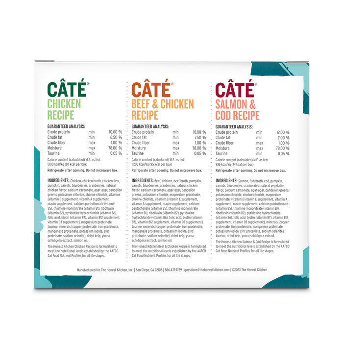 Grain Free Câté™ (Pâté) Variety Pack - 2.8 oz x8 – The Honest Kitchen