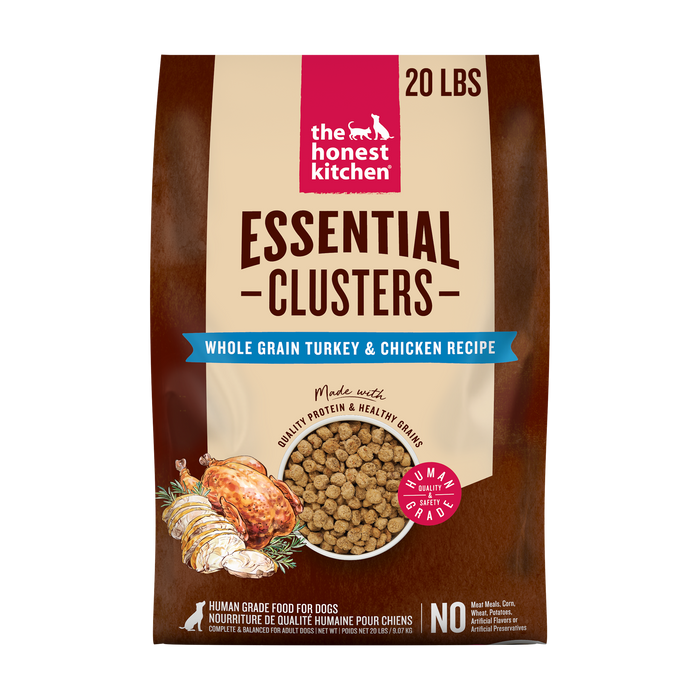 Whole Grain Chicken &amp; Turkey Essential Clusters Dry Dog Food from The Honest Kitchen 