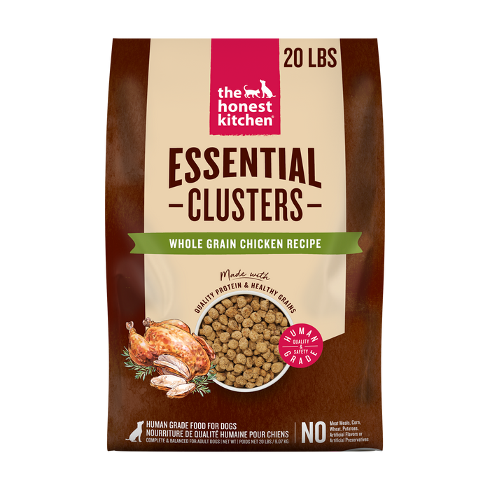 Whole Grain Chicken Essential Clusters Dry Dog Food from The Honest Kitchen 
