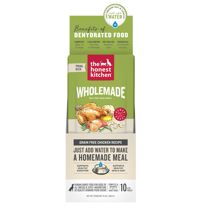 Wholemade Dehydrated Dog Food from The Honest Kitchen Grain Free Chicken Recipe 