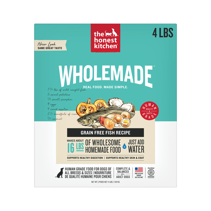 Wholemade Dehydrated Dog Food from The Honest Kitchen Grain Free Fish Recipe 