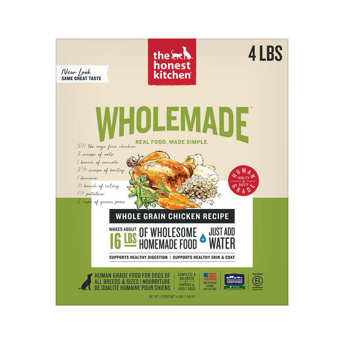 Wholemade Dehydrated Dog Food from The Honest Kitchen Whole Grain Chicken Recipe 