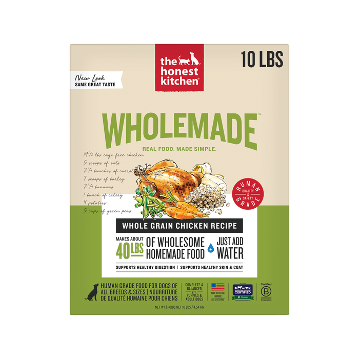 Wholemade Dehydrated Dog Food from The Honest Kitchen Whole Grain Chicken Recipe 