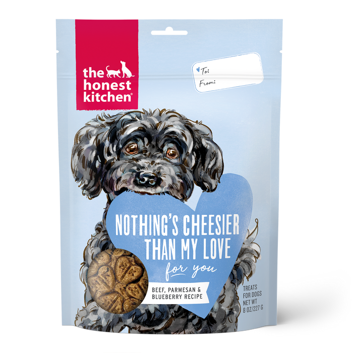 Valentine's Parmesan Pecks: Beef & Blueberry