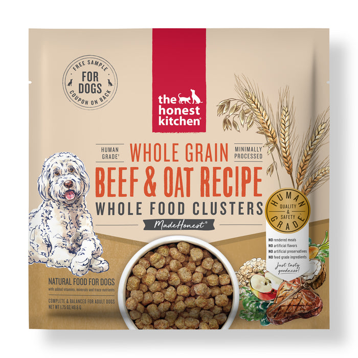 The Honest Kitchen Whole Food Clusters Whole Grain Beef &amp; Superfoods Recipe Human Grade Dry Dog Food