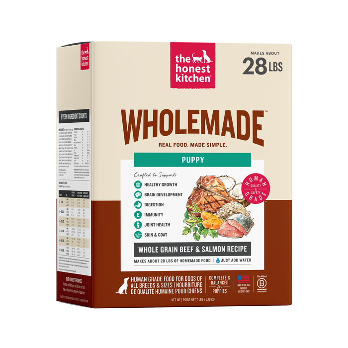 Wholemade Whole Grain Beef & Salmon Dehydrated Puppy Dog Food