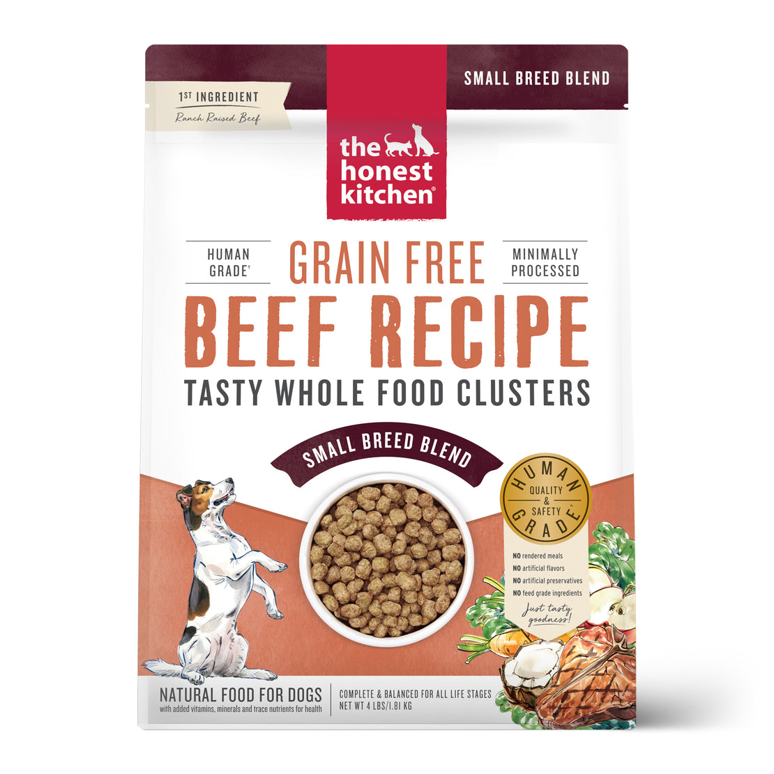 Grain Free Beef Whole Food Clusters for Small Breeds