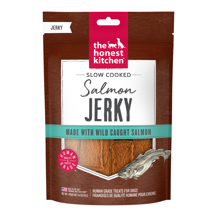 The Honest Kitchen's Slow Cooked Salmon Jerky | Human Grade Jerky Treat for Dogs