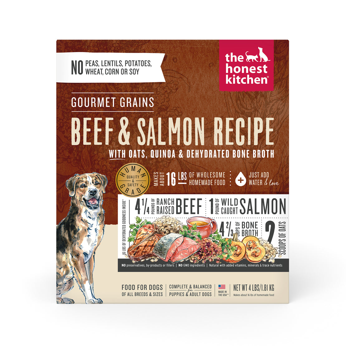 Dehydrated Gourmet Grain Beef & Salmon