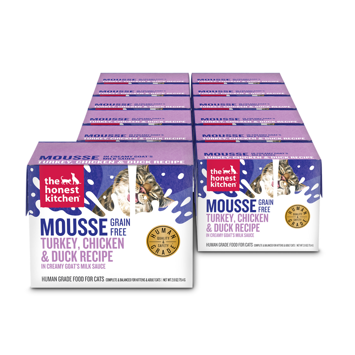 Cat Grain Free Turkey, Chicken & Duck Mousse in Goat's Milk