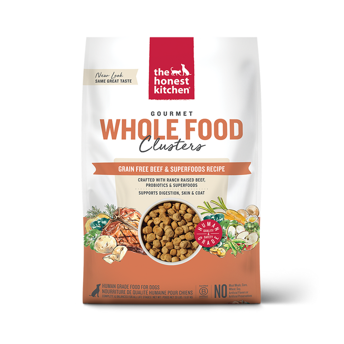 The Honest Kitchen Grain Free Beef Whole Food Clusters Dry Dog Food