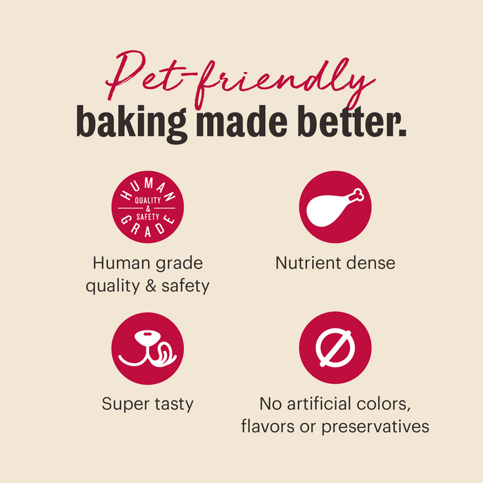 Pet friendly baking made better. | Human grade baking mixes for dogs from The Honest Kitchen.<br>