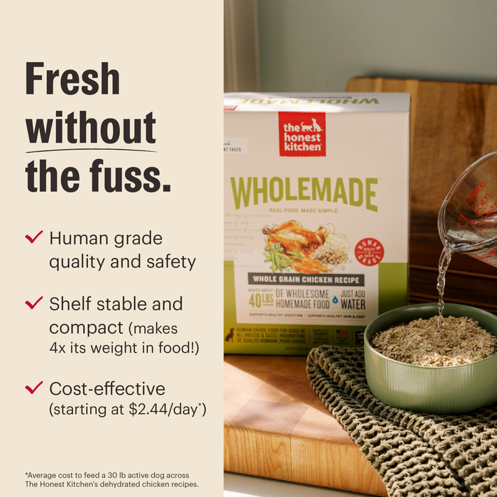 Wholemade Whole Grain Chicken, Oat Salmon Dehydrated Senior Dog