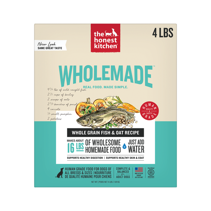 Wholemade Dehydrated Dog Food Whole Grain Fish &amp; Oat Recipe from The Honest Kitchen 