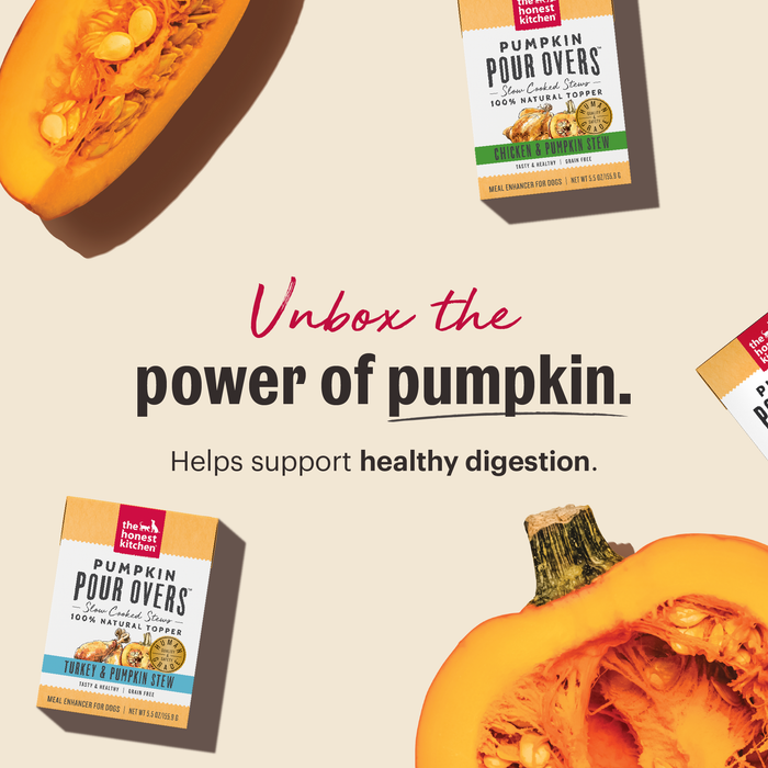 Pumpkin Pour Overs Dog Food Toppers from The Honest Kitchen
