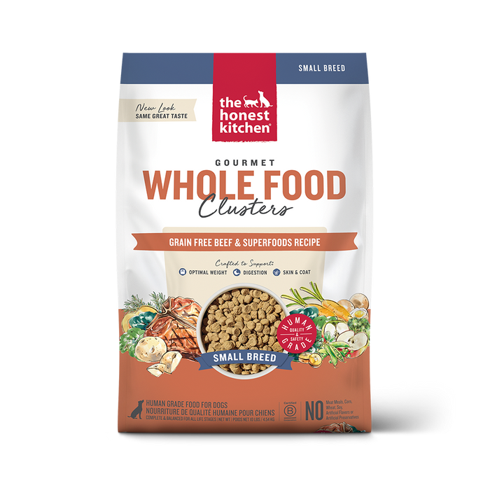 The Honest Kitchen Grain Free Beef Whole Food Clusters Small Breed Dry Dog Food