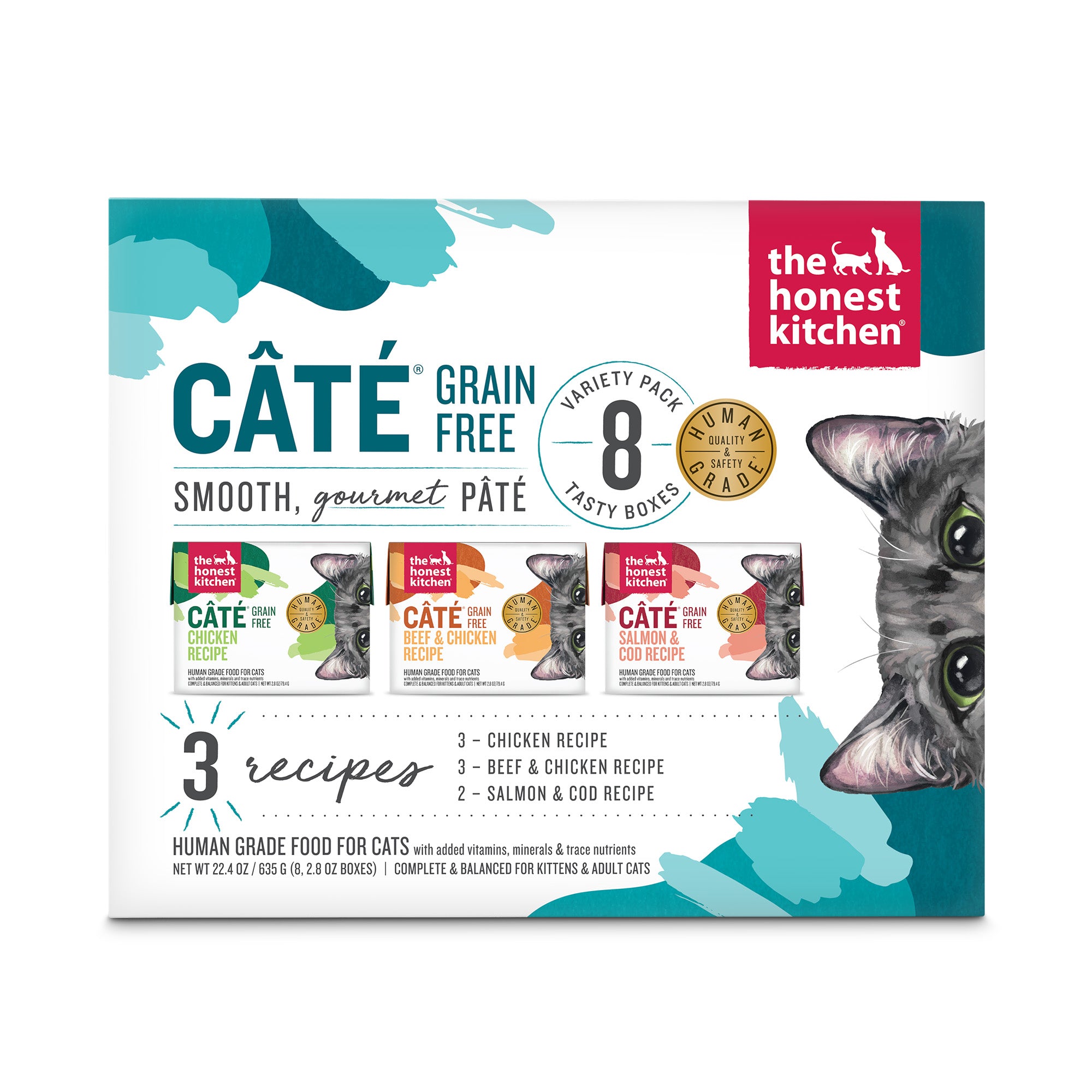 Grain Free Câté™ (Pâté) Variety Pack - 2.8 oz x8 – The Honest Kitchen