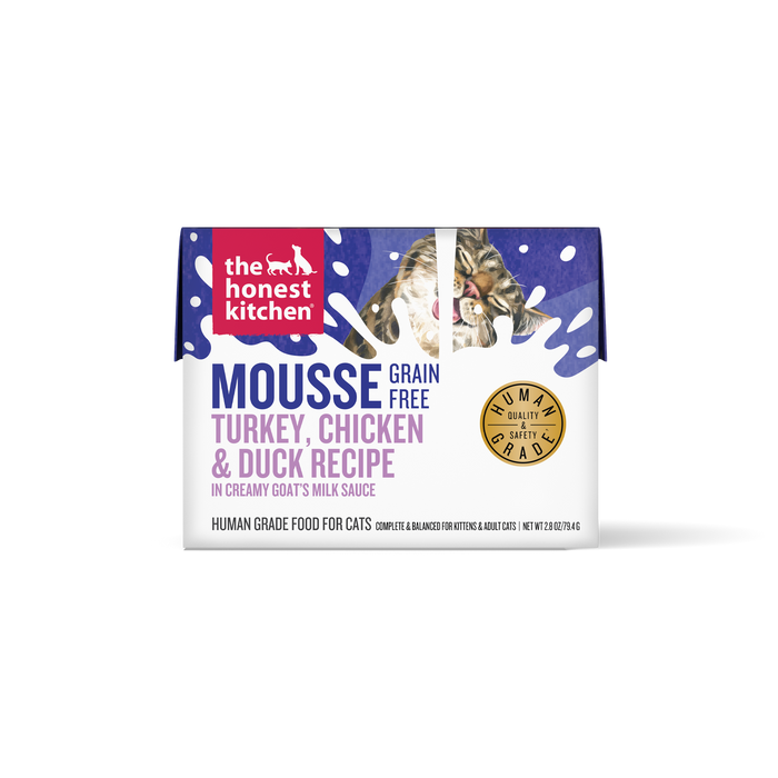 Cat Grain Free Turkey, Chicken & Duck Mousse in Goat's Milk