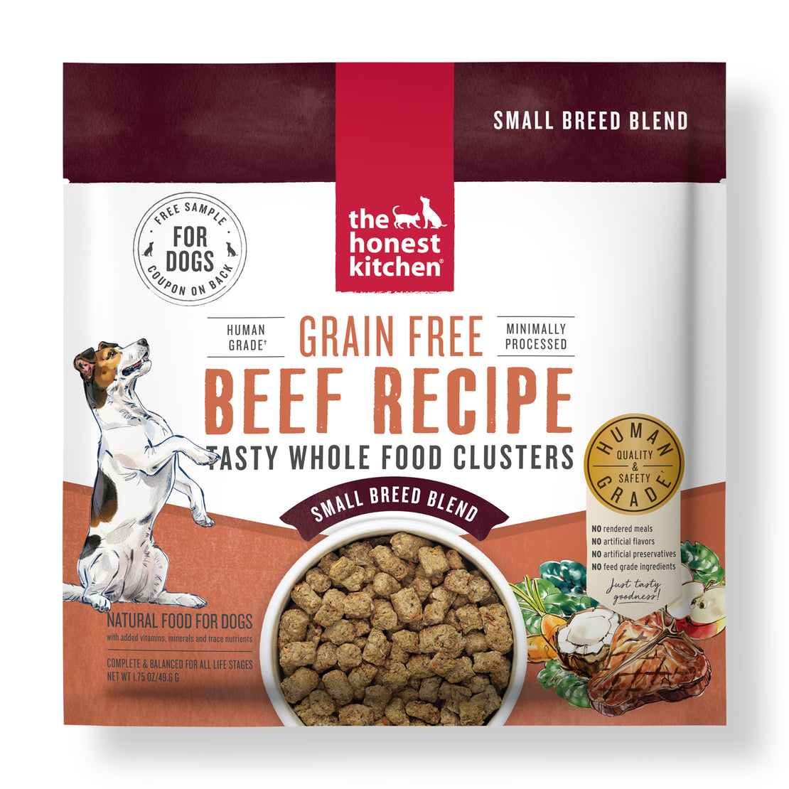 Grain Free Beef Whole Food Clusters for Small Breeds
