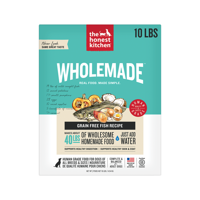 Wholemade Dehydrated Dog Food from The Honest Kitchen Grain Free Fish Recipe 